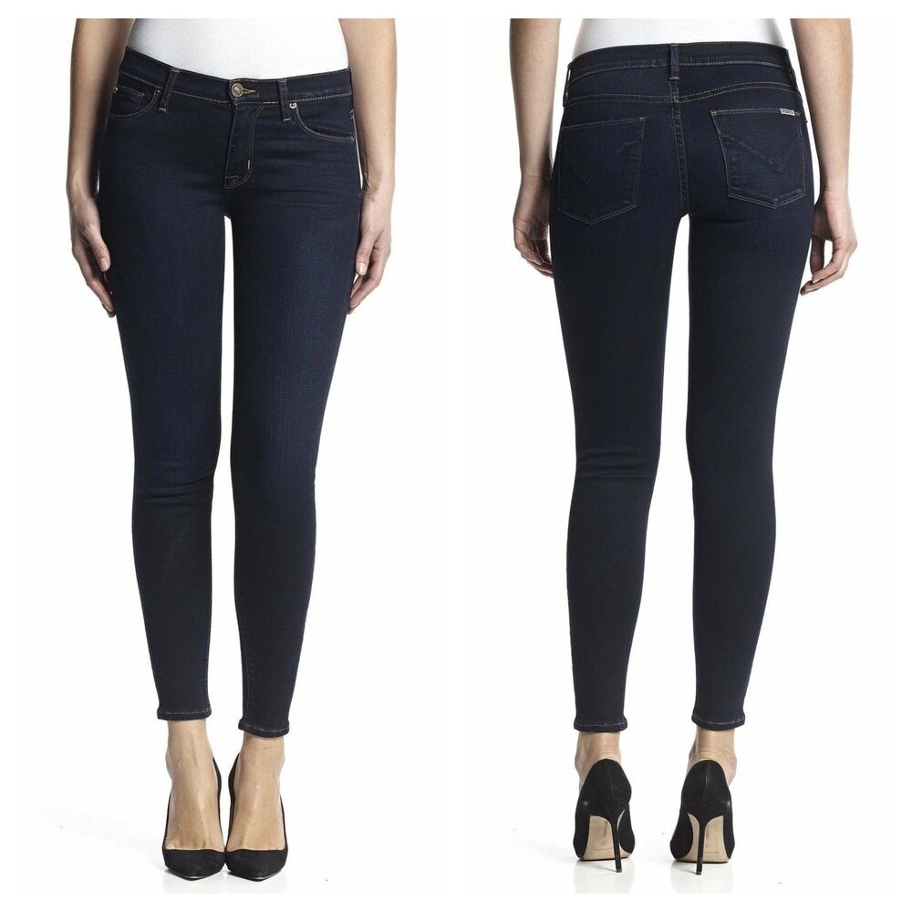 Hudson Krista Super Skinny Womens Dark Wash Denim Blue Jeans Size 30 W407DED